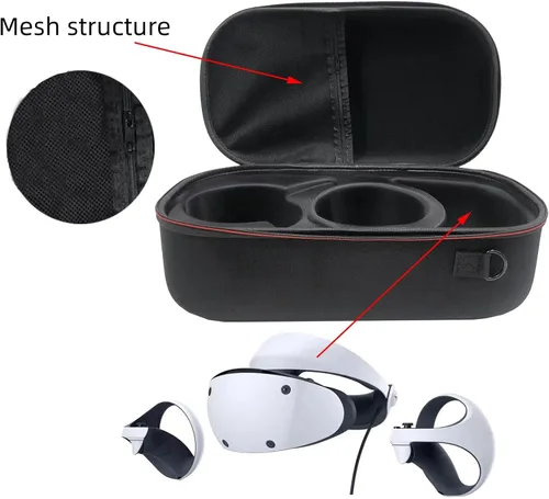 Vista 2 de Carrying Case for PS5 VR2 Portable High-Capacity Storage Bag for PSVR2 Glasses Storage Protection Hard Case Protable Design for Travel and Home