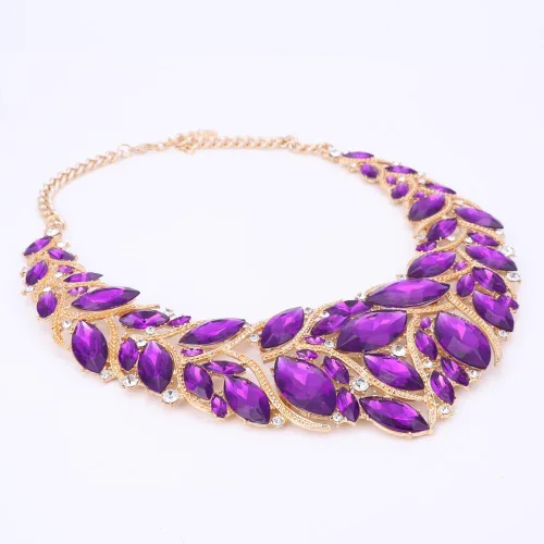 Vista 5 de Conjunto de joyería de cuentas africanas para mujer, collar y aretes de cristal