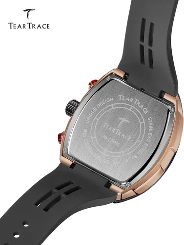 Vista 9 de Watches for Men Original Analog Quartz Waterproof Sport Mens Watches Tonneau Chronograph Luminous Fashion Unique Casual Watch with Silicone Strap