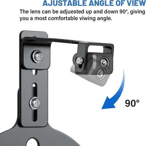 Vista 9 de EWAY Light 2.0 - Cámara de respaldo de neumáticos de repuesto para Jeep Wrangler JK Compass Commander Patriot Liberty 2007-2018, soportes ajustables