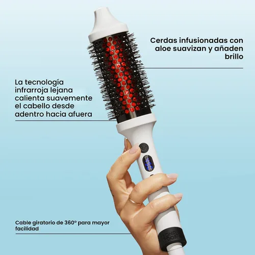 Vista 3 de BONDIBOOST Cepillo térmico infrarrojo, cepillo redondo térmico térmico térmico para cabello suave y brillante, peinado seco para volumen