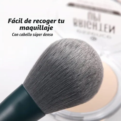 Vista 4 de DUcare Juego de brochas de maquillaje 19pcs con esponja de maquillaje de Verde oscuro
