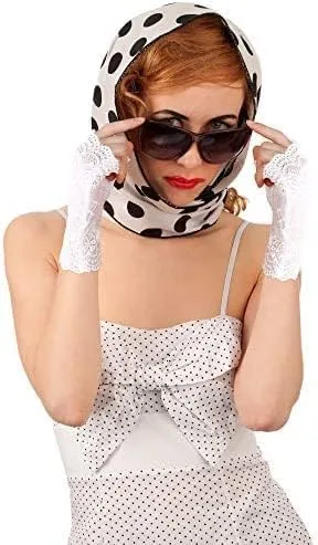 Vista 5 de Women Short Lace Gloves Fingerless Lace Gloves Tea Party Gloves Sunblock Bridal Floral Gloves
