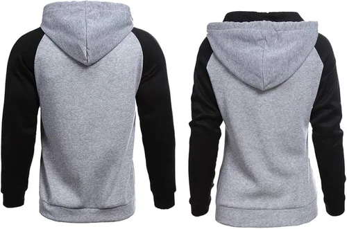 Vista 3 de Naliha Sudadera con capucha para mujer, estilo casual, tamaño King, Queen