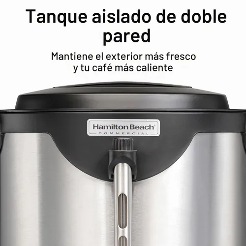 Vista 4 de Hamilton Beach Commercial Urna de café de acero inoxidable de 40 tazas de doble pared, 120 V, certificado NSF (HCU040S)