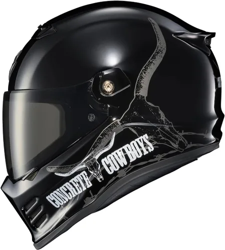 Vista 17 de ScorpionEXO Covert FX - Casco integral para motocicleta adulto estilo Street Fighter - bolsillos para altavoces con Bluetooth, certificación DOT ECE