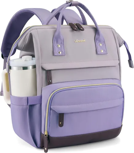 Vista 28 de LOVEVOOK Mochila para laptop para mujer, 15,6 pulg., Tradicional