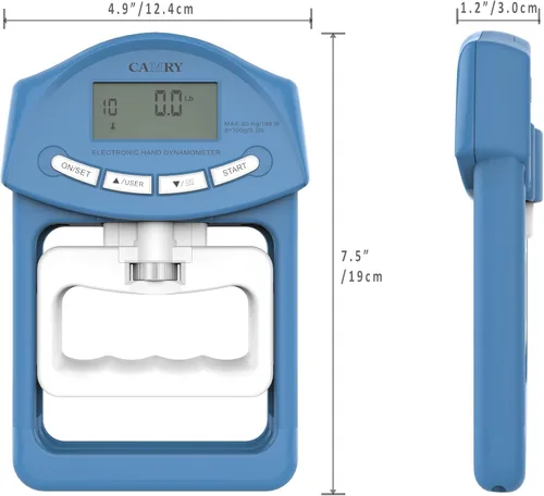 Vista 2 de Constant 200 Lbs 90 Kgs Digital Hand Dynamometer Grip Strength Measurement Meter Auto Capturing Hand Grip Power