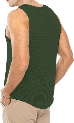 Vista 2 de Lanliun Camisetas sin mangas transparentes para hombre, casuales, únicas, para entrenamiento, al aire libre, camisetas para gimnasio y músculo