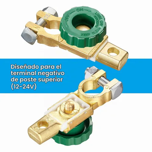 Vista 5 de Spurtar Interruptor de desconexión de batería 6V 12V 24V poste superior Verde