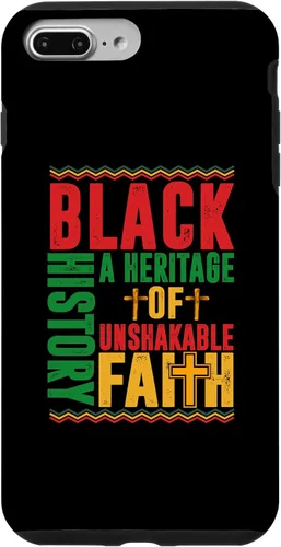 Vista 9 de Funda cristiana para iPhone 15 Heritage Of Unshakable Faith Black History Month