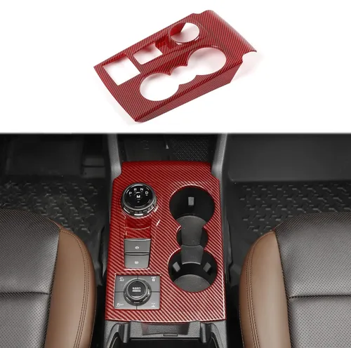 Vista 8 de Linskip Panel de Decoración de Cambio de Marchas Compatible con Ford Bronco Sport 2021 2022 2023 2024 2025, Cubierta Decorativa del Portavasos