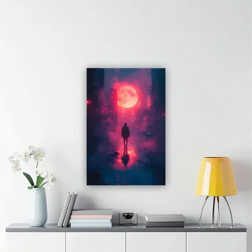 Vista 6 de Vaporwave Glitch Wall Art – Cyberpunk Aesthetic Poster – Retro Futuristic Synthwave Print Poster Canvas Artwork Prints Rustic Farmhouse Decorations