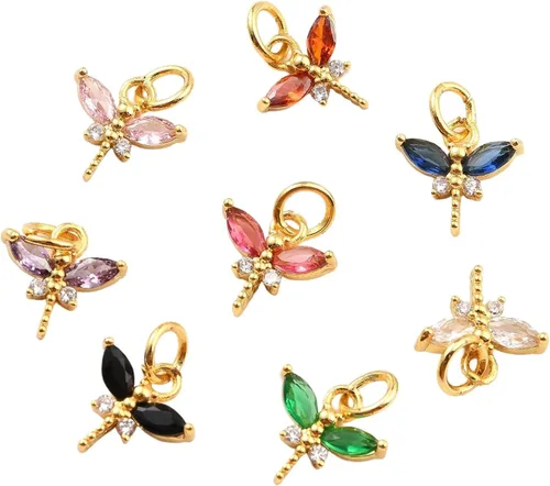 Vista 10 de LiQunSweet 20 piezas de micro pavé de circonitas cúbicas para bebé, diseño de huellas, para hacer joyas de ducha