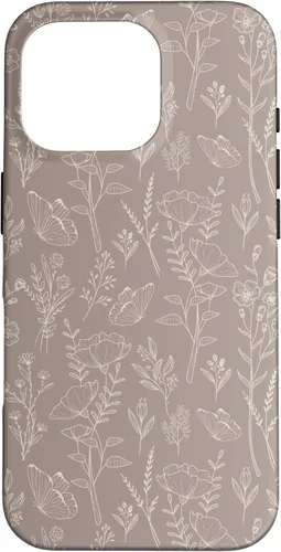 Vista 20 de Butterfly Meadow - Carcasa para iPhone 16, diseño botánico de flores silvestres