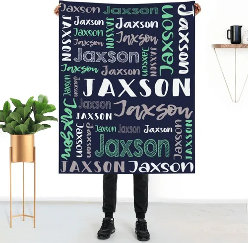 Vista 23 de Mantas de bebé personalizadas para niñas y niños con nombre, mantas de bebé personalizadas con nombre, mantas personalizadas para niños, artículos