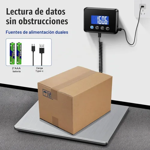 Vista 6 de KUAIVO Báscula de Envío, Báscula Postal Digital de Servicio Pesado de 660 libras para Paquetes, Báscula de Franqueo de Alta Precisión de 0.7 onzas