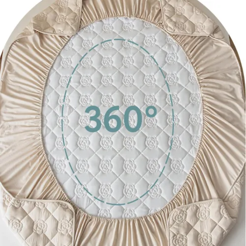 Vista 6 de FCLDESHOP Sábana elástica de bolsillo profundo, sábanas gruesas con impresión acolchada, para dormitorio de niño y niña, impermeable, barrera