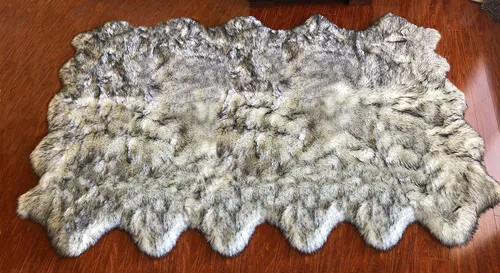 Vista 62 de LAMBZY Alfombra de piel de oveja auténtica, parte inferior gruesa y fuerte, fácilmente lavable, resistente a las manchas, perfecta para sala