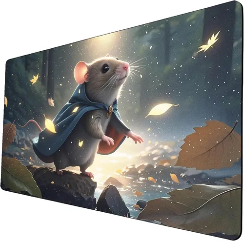 Vista 32 de MTG - Tapete de juego con bordes cosidos, parte inferior de goma antideslizante, tapete de juego TCG para gatos, superficie de goma lisa, tapete