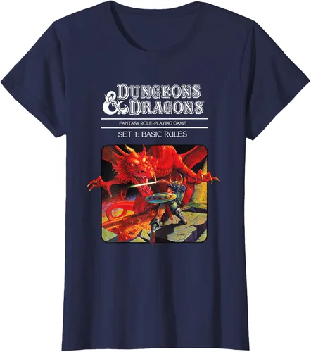 Vista 27 de Dungeons & Dragons Vintage Basic Rules Cover T-Shirt Small Negro