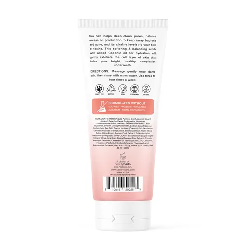 Vista 7 de Exfoliante facial suave e iluminador con sal marina y coco – Exfolia, hidrata y reduce imperfecciones – Limpiador facial equilibrante para todo tipo