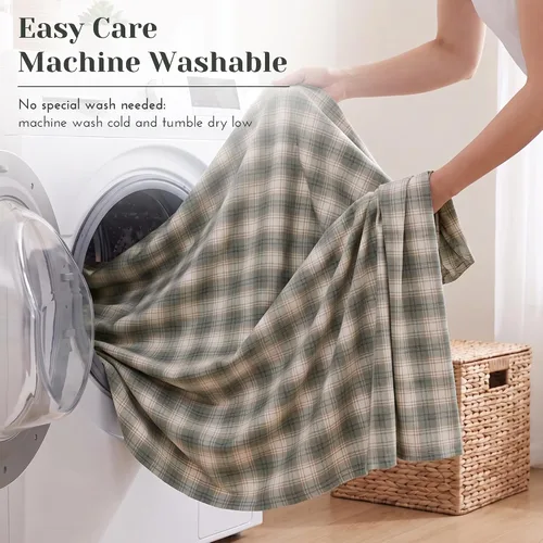 Vista 43 de Comfort Spaces Sábanas de percal 100% algodón, tamaño individual XL, 3 Adelia Gris