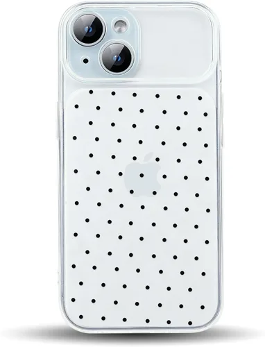 Vista 28 de NITITOP Funda para iPhone 17, diseño de lunares transparentes, color negro