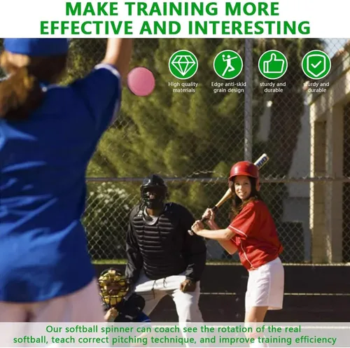 Vista 2 de Mogseek Softball Spinner Fastpitch, 12Inches Softball Training Equipment for Pitcher Overhand Thrower Training Aid Equipment for Sports Practice