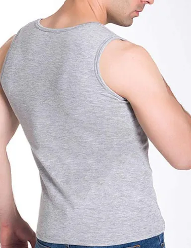 Vista 3 de Flygo Camiseta sin mangas térmica de algodón para hombre, con forro polar, chaleco sin mangas