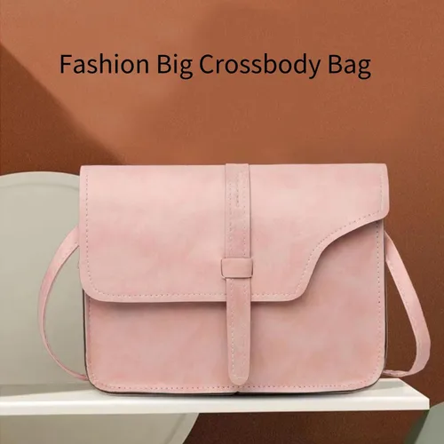 Vista 2 de MAMEAYUE Bolso de cuero de la PU de las mujeres Bolso del hombro del tirón Bolso cruzado con correa (rosa), Rosado