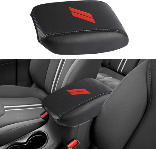 Vista 16 de Funda para el reposabrazos de la consola central, de piel, antiarañazos, de protección, accesorios de decoración interior, para Tesla Model 3 Negro