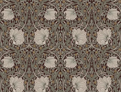 Vista 9 de NextWall - Papel pintado floral de pimpernel de despegar y pegar (carbón y gris perla)