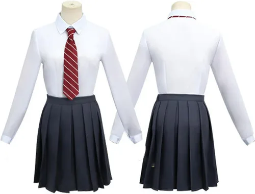 Vista 4 de Matilda - Disfraz musical para niñas, uniforme escolar, traje de cosplay para adultos con medias para Halloween