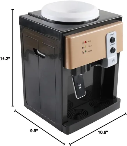 Vista 9 de Dispensador de agua de carga superior Dispensador de enfriador de agua para encimera, dispensador de agua caliente y fría, capacidad para botellas