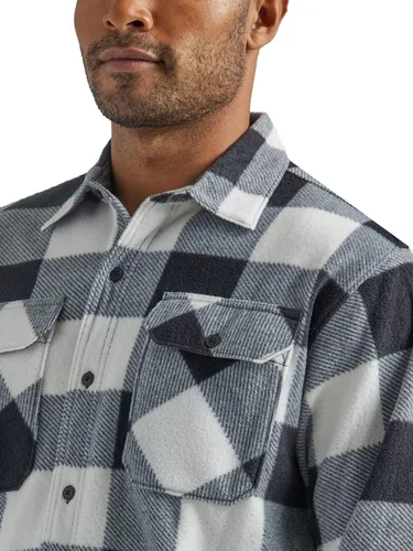 Vista 3 de Wrangler Authentics - Camisa de tela polar resistente de manga larga para hombre