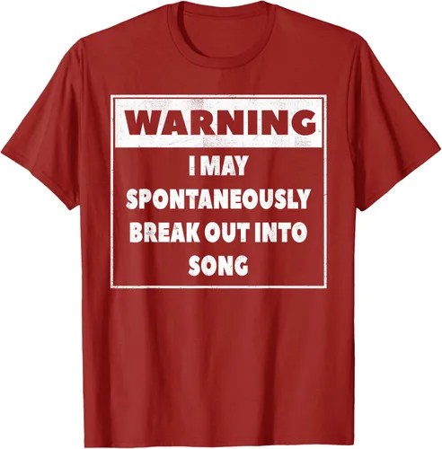Vista 57 de Advertencia I may Spontaneously romper en canción camiseta