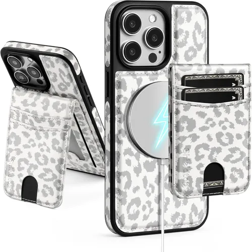 Vista 16 de SkyEagle - Funda tipo cartera compatible con MagSafe para iPhone 11, color negro Detachable Magnetic Credit Card Holder,RFID Blocking,PU