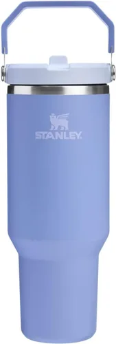 Vista 107 de STANLEY IceFlow 2.0 - Vaso con pajilla abatible con asa, 30 onzas, tapa giratoria y popote abatible, botella de agua a prueba de fugas, acero Tiza