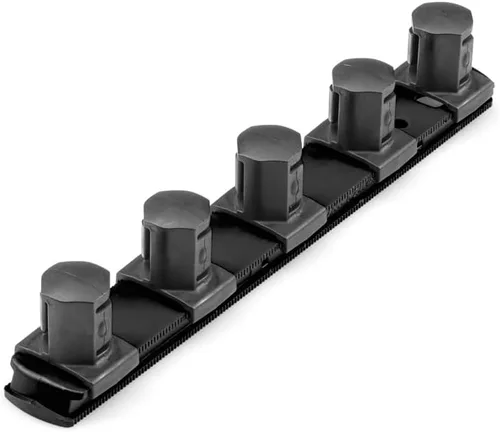 Vista 11 de TEKTON Carraca de 3/4 pulgadas x riel para dados de 8 pulgadas, 5 clips (rojo) OSR31105 Fabricado en Estados Unidos Negro