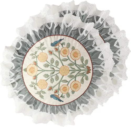 Vista 74 de patdrea Funda de almohada de terciopelo francés de diseño, 18 x 18 pulgadas Aviario
