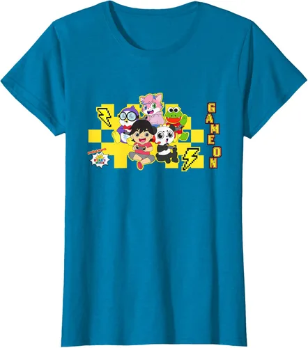 Vista 54 de Ryan's World Game On Characters Camiseta, Negro, S