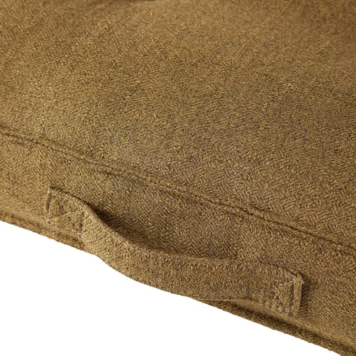 Vista 4 de Happy Hounds Milo - Cama cuadrada copetuda para perro, musgo, mediano (32 x 32 pulgadas)