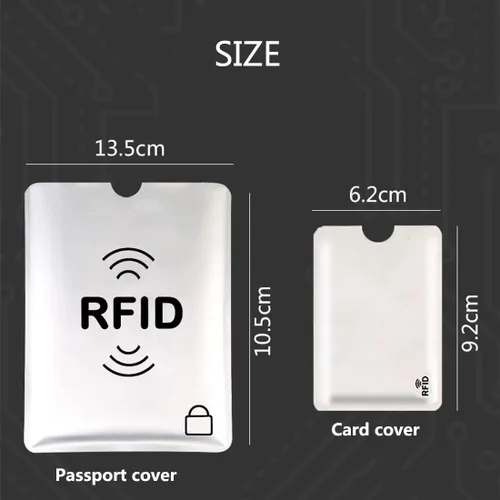 Vista 3 de fancyfree Fundas de bloqueo RFID, prevención de robo de identidad RFID, fundas para tarjetas de crédito RFID, fundas para tarjetas de diseño delgado