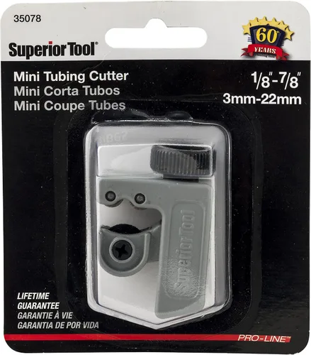 Vista 3 de Superior Tool 35078 78" O.D. Mini cortador de tubos de diámetro exterior de siete octavos, gris