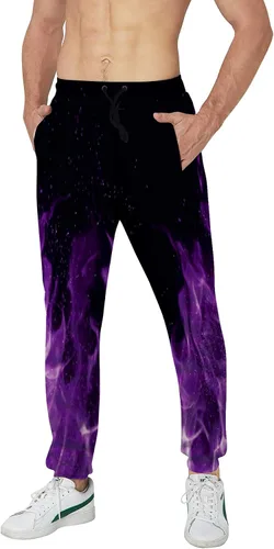 Vista 5 de Loveternal Pantalones deportivos para hombre y mujer, divertidos estampados 3D, gráficos y geniales, casuales