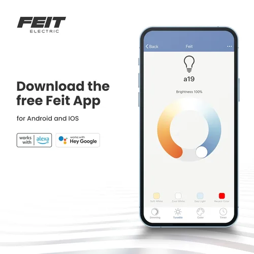 Vista 9 de Feit Electric Tira de alimentación inteligente, 4 tomas + 4 puertos USB, control de voz con Alexa y Google Assistant, control de aplicación