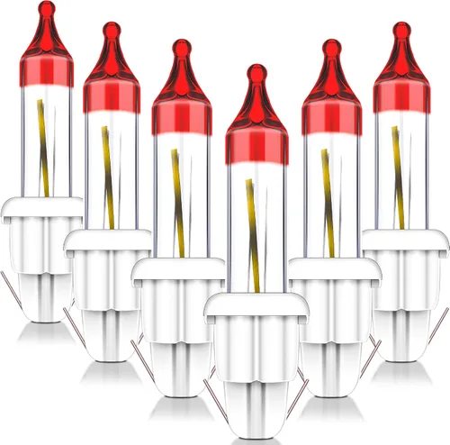 Vista 8 de WILLBOND 6 mini bombillas de repuesto para luces intermitentes de Navidad de 3.5 V/0.17 A, luces incandescentes de repuesto, bombillas de flash