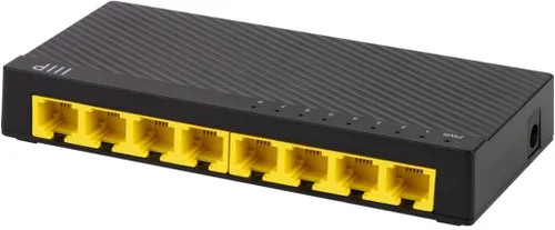Vista 3 de Monoprice Switch de escritorio no administrado Gigabit Ethernet de 8 puertos - 10/100/1000Mbps, RJ45, IEEE 802.3ab, Plug-n-Play, diseño sin