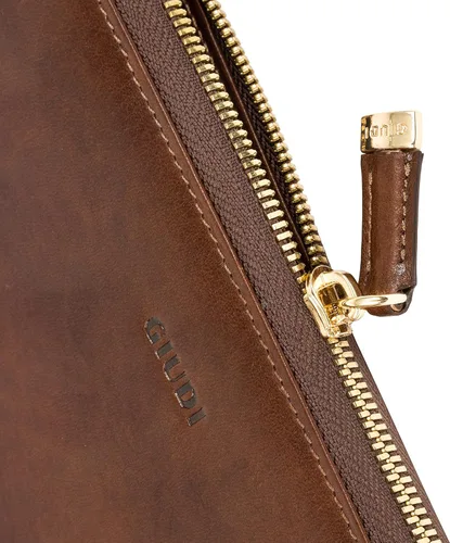 Vista 5 de Giudi Elegante cartera para mujer Hecho en Italia Cuero auténtico Gran capacidad Bolso para mujer para tarjeta y dinero Organizador delgado